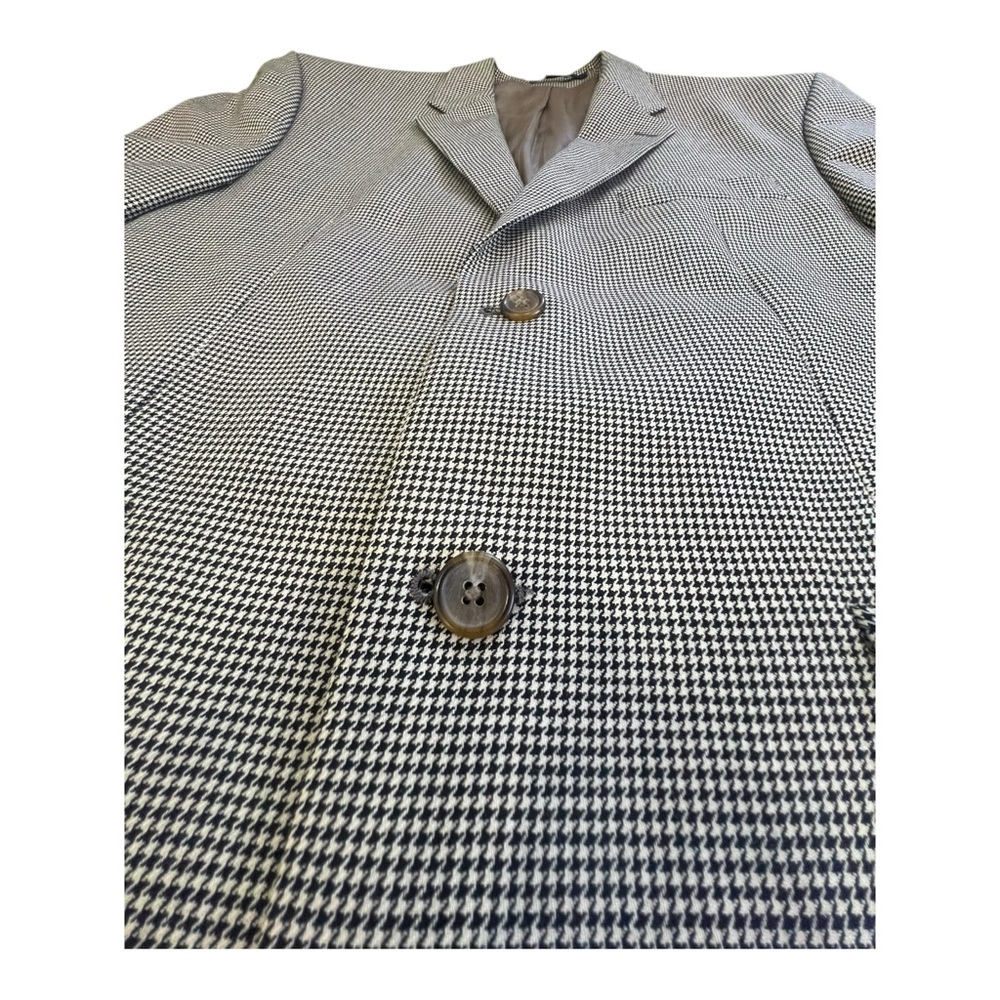 POLO M RALPH LAUREN Mens  Brown Houndstooth Wool Jacket Blazer Size 42R - Picture 4 of 13